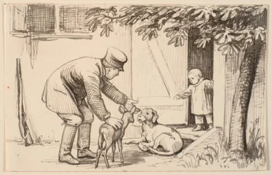 Mannen, ungen och hunden