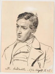 Porträtt av målaren Carlo Dalgas.