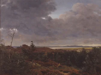 Vy över Frederiksværk från Tisvilde Wood, Nordsjälland