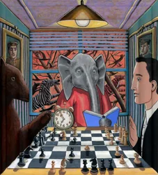 The Elephant In The Room, 2025 (tonad gesso)