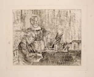 Edvard och Nina Grieg vid pianot