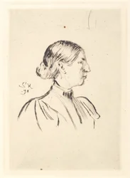 Porträtt av Anna Ancher, profil