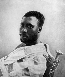 Prempeh, sista av Ashanti-kungarna, Ghana, 1922.