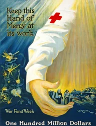 Håll denna barmhärtighetshand i sitt arbete, War Fund Week, Hundra miljoner dollar, ca 1917-20