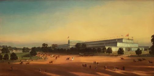 Kristallpalatset under den stora utställningen 1851, Hyde Park, London (olja på duk)