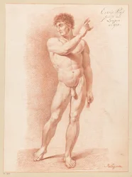 Stående manlig naken, sedd framifrån (1:a pris 1815)