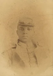 Kabinetskort av överste Charles Young som kadett vid West Point, 1889.