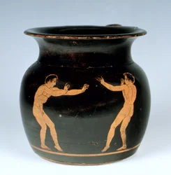 Vas med röd figur, ca 420 f.Kr. (keramik)