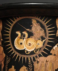 Detalj av en Lucanian Calyx-Krater, c.400 f.Kr. (keramik)