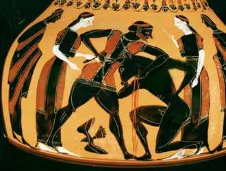 Theseus dödar Minotaurus...