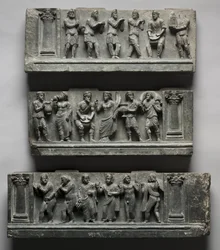 Babylonian Relief, Pakistan, Gandhara, Buner Area, Early Cushion Period (Ed 1-3to) (Schist)