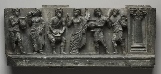 Babylonian Relief, Pakistan, Gandhara, Buner Area, Early Cushion Period (Ed 1-3to) (Schist)