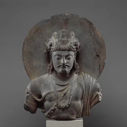 Byst av en Bodhisattva Shakyamuni, 3:e–4:e århundradet (skifer)