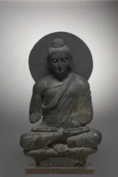 Sittande Buddha från Gandhara, Kushanperioden, första hälften av 300-talet
