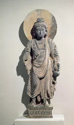 Stående bodhisattva Maitreya, 300-talet