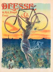Fransk jugendaffisch för Deesse-cyklar, ca 1898 (litografi)