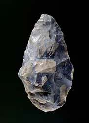 Handyxa, från St. Acheul, Somme, Amiens, Frankrike, Paleolitikum, c.200 000 f.Kr.