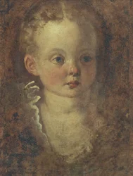Byst av en flicka (verso), c.1588-90 (olja på duk)