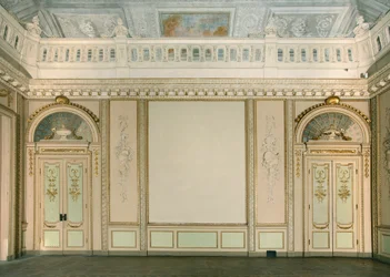 Utsikt över gobelängrummet, Villa Reale, Monza, Lombardiet, Italien