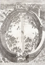 En stor hopfällbar tallrik från Stora Teatern, 1680