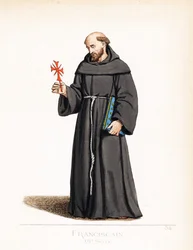 Prästdräkt: en munk franciscan