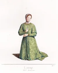 Laure de Sade (1310-1348) - Petrarcas Laura, från ett porträtt av Simone Martini