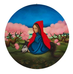 Le Petit Chaperon Rouge, 2019 (olja på träpanel)
