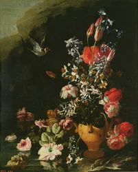 Stilleben av blommor