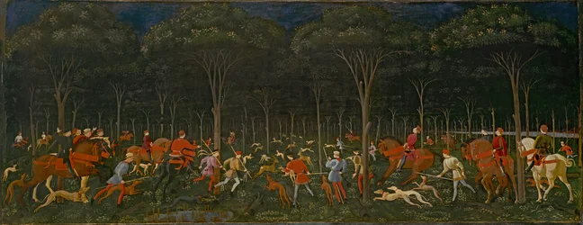 Jakten i skogen, ca 1465-70