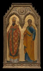 De heliga Augustinus och Peter, omkring 1350