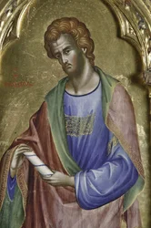 St. Philip, detalj av 1630085 Polyptyk med helgon