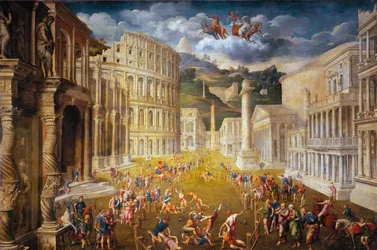 Slåss mot gladiatorer, c. 1560