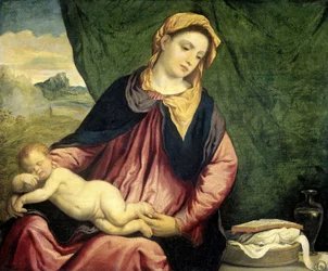 Madonna med sovande barn