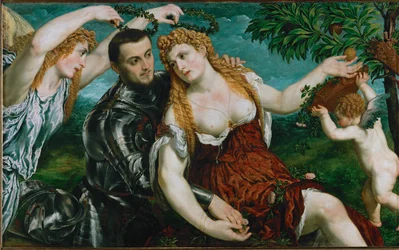 Venus och Mars krönta av seger (målning på duk)