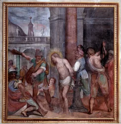 Kristi passion, Jesu piskning (fresko