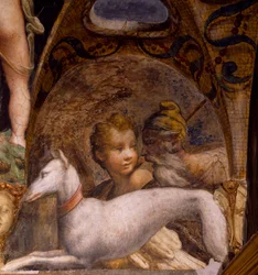 Hund och jägare, från Myth of Diana and Actaeon