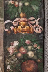 Dekorationsdetalj med blommor och frukt, ca 1523 (fresk)