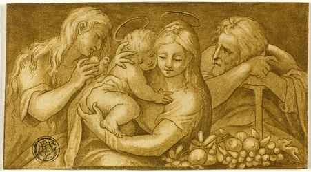 Heliga familjen med Maria Magdalena