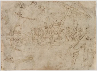 Navicella recto Två ritningar av skepp a tergo, ca. 1410-talet.