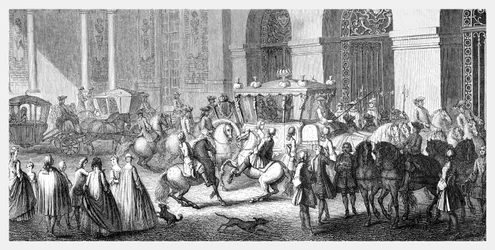 Ambassadörens mottagning i Versailles, 1885.