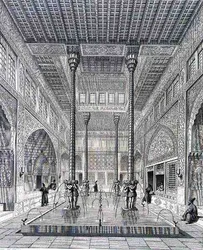 Interiör av Chahar Bagh-palatset i Isfahan, från 