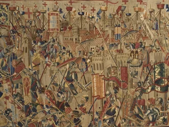 Pastrana-gobelängerna, tillverkning i Tournai, troligen från Passchier Greniers verkstad, ca 1471 - 1475 (gobeläng)