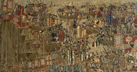 Pastrana-gobelängerna, tillverkning i Tournai, troligen från Passchier Greniers verkstad, ca 1471 - 1475 (gobeläng)