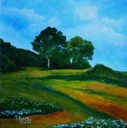 Bleuets vers Thiotte, 2016 (akryl på duk)