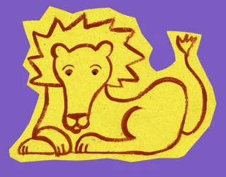Horoskop: lejonets tecken. Illustration av P. La Porta.