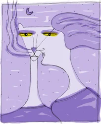 Strega del Tchesal (Chiesale): häxa som förvandlas till en katt för att spionera på män. Illustration av Patrizia La Porta.