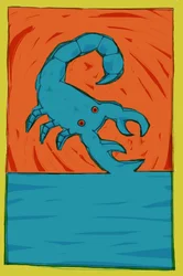 Zoodiaco 2, skorpion, 2005 (Collage Akryl )