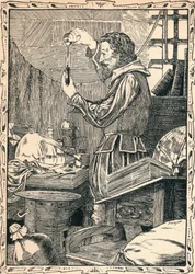 Guy Fawkes förbereder The Slow Match, 1902