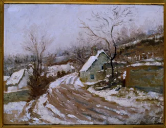 Den gamla vägen vid Auvers-sur-Oise (Auvers sur Oise) Målning av Paul Van Ryssel (1826-1909) 1881 Sön. 0,4x0,54 m Paris, Orsay-museet