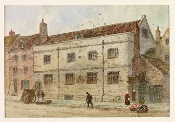 Old Grammar School, sent 1800-tal till tidigt 1900-tal (akvarell och blyerts)